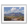 thumbnail image 1 of Stupell Industries Rustic Lodge Desert Mountains at Sunset Glow Gray Framed Print Under Glass, 20 x 14, by Gina Kelly, 1 of 8