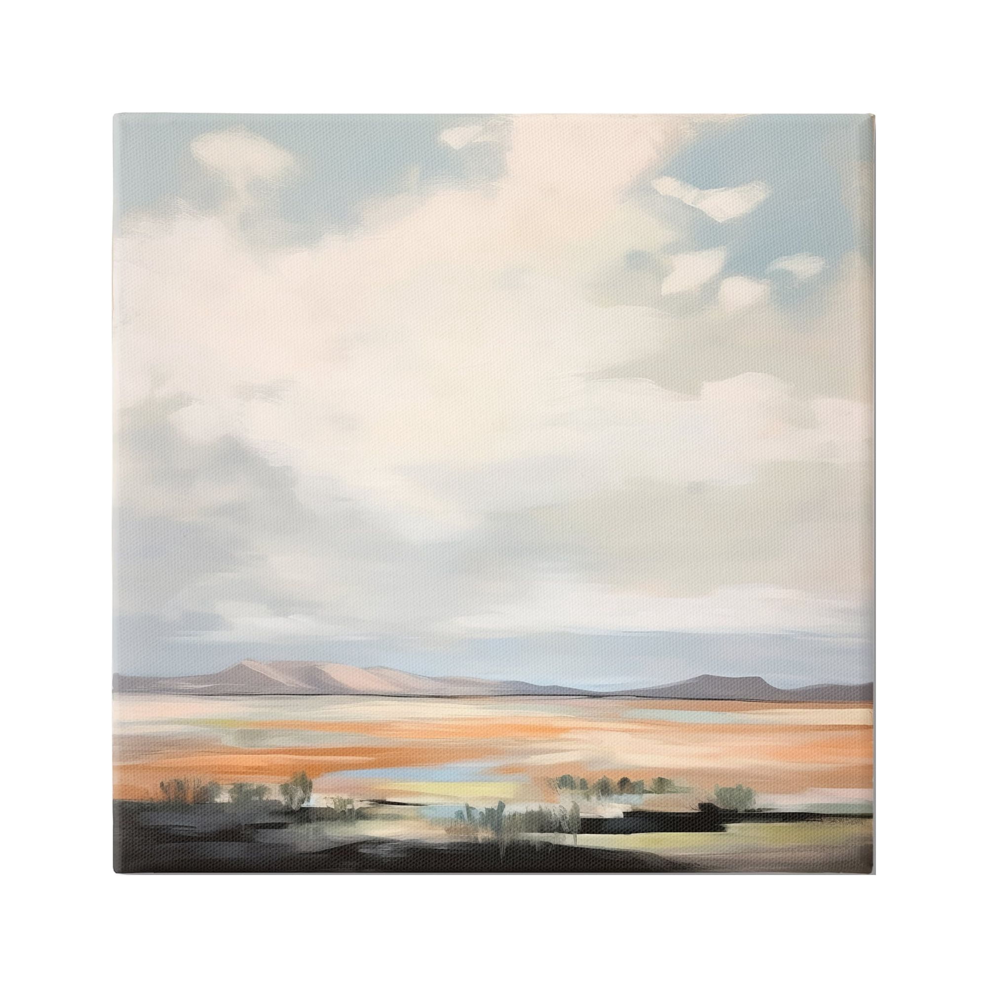 Stupell Industries Desert Nature Painting Landscape Painting Gallery Wrapped Canvas Art Print Wall Art, 30 x 30