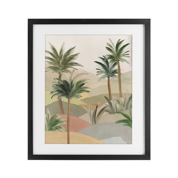 Stupell Industries Desert Oasis Hills Black Framed Print Under Glass design by Ian C., 16 x 13