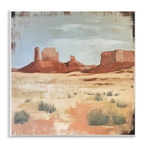 Stupell Industries Desert Postcard Mesa Wall Plaque Art design by Petal Prints Design, 12 x 12