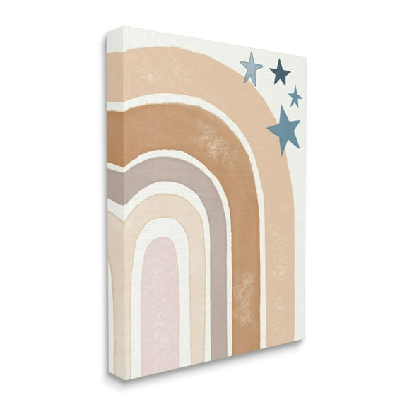 Stupell Industries Desert Rainbow Brown Arches with Blue Stars,24 x 30,Designed by Darlene Seale