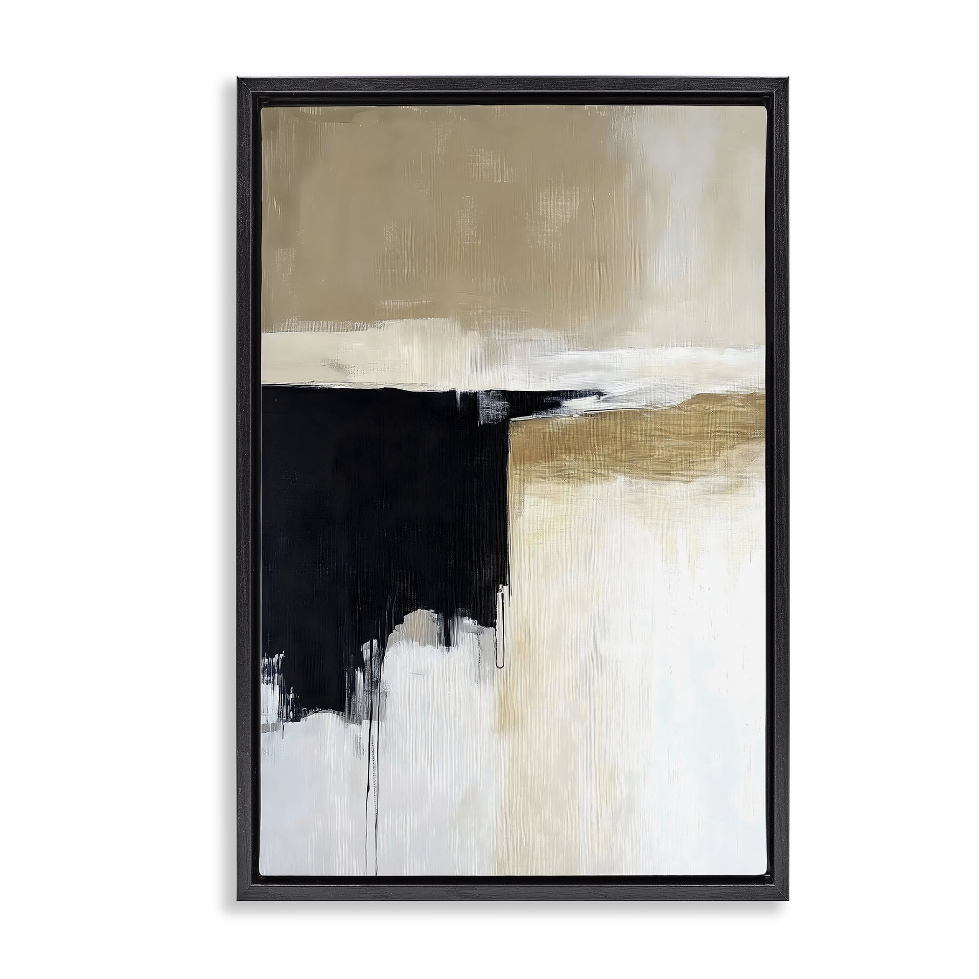 Stupell Industries Desert Shades Muted Neutrals Black Framed Floater Canvas Wall Art, design by Gina Kelly