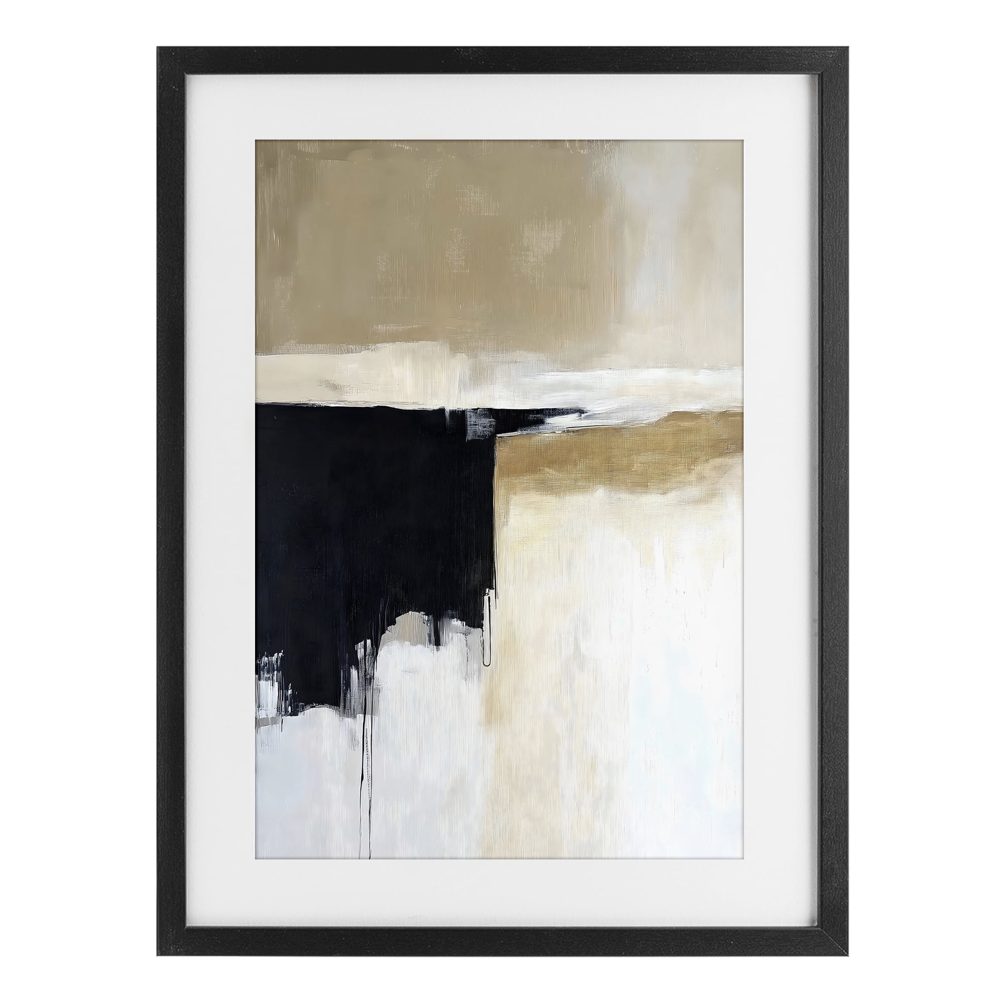 Stupell Industries Desert Shades Muted Neutrals Black Framed Print Under Glass, design by Gina Kelly