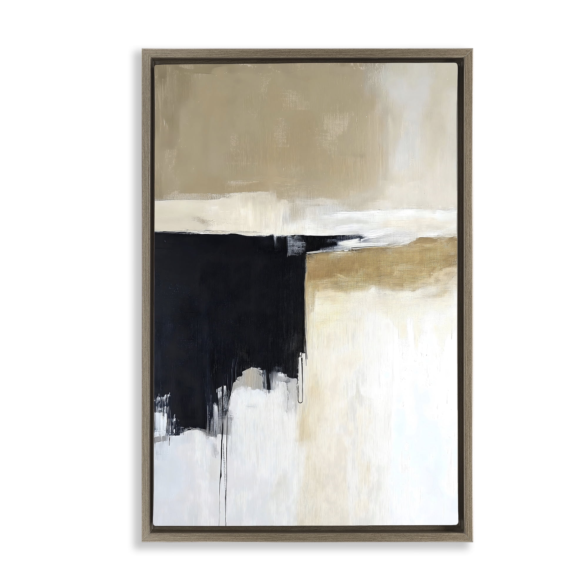 Stupell Industries Desert Shades Muted Neutrals Brown Framed Floater Canvas Wall Art, design by Gina Kelly