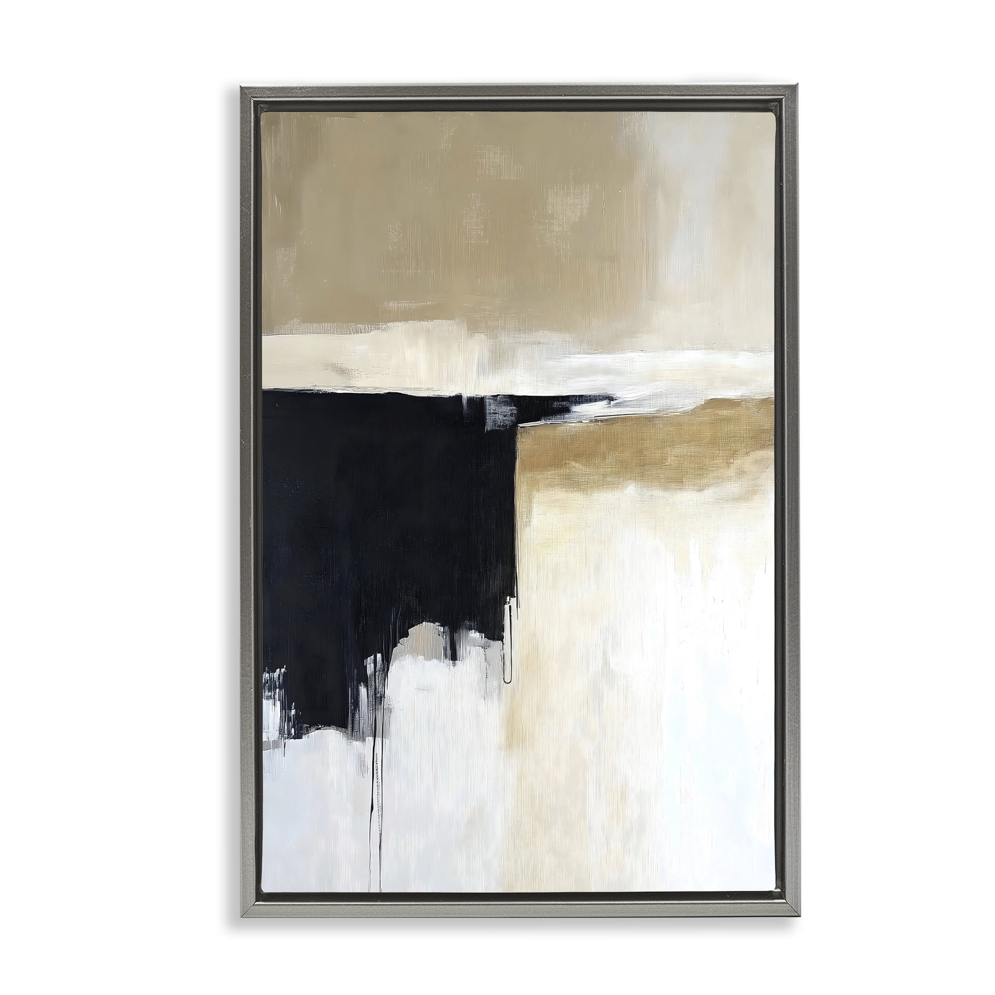 Stupell Industries Desert Shades Muted Neutrals Gray Framed Floater Canvas Wall Art, design by Gina Kelly