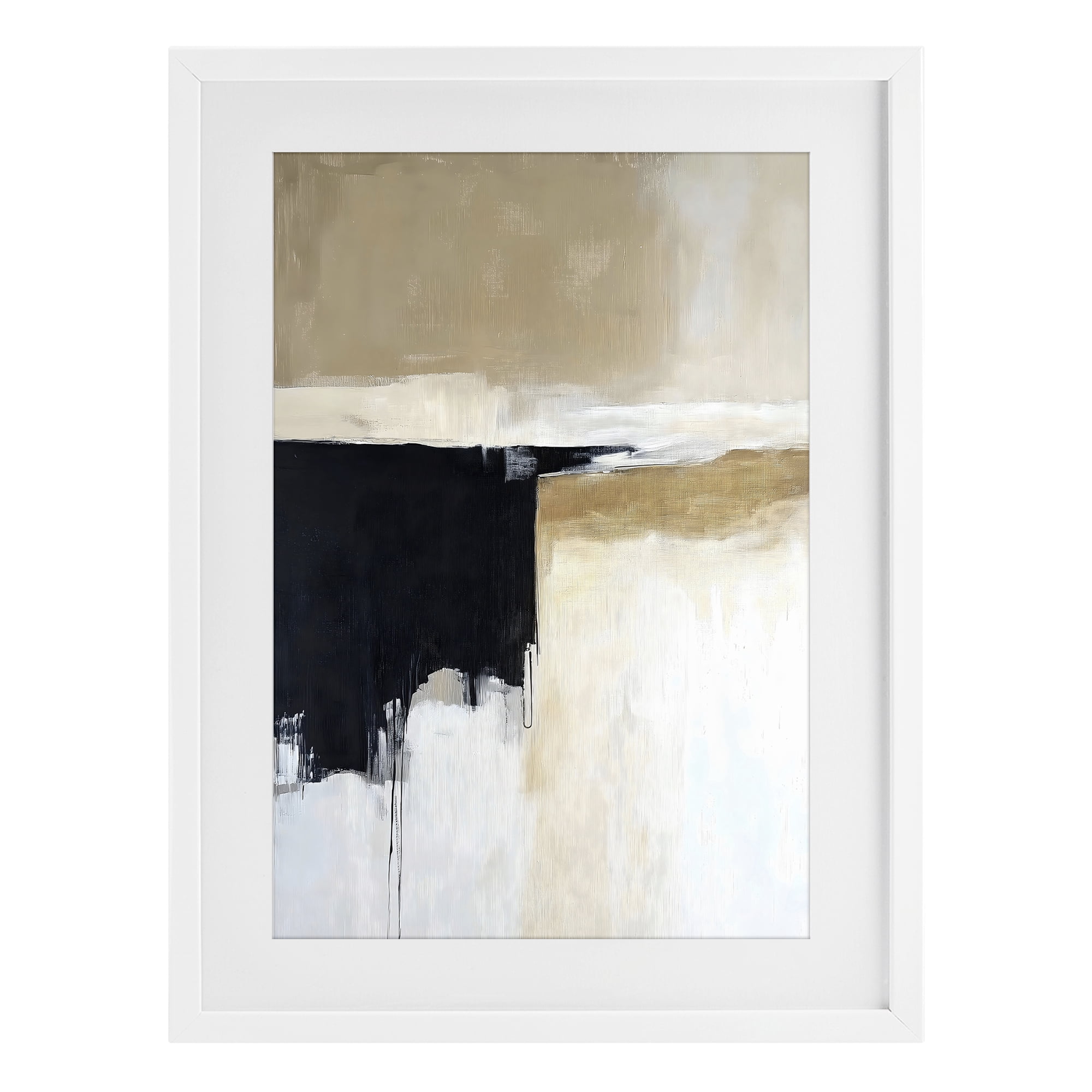 Stupell Industries Desert Shades Muted Neutrals White Framed Print Under Glass, design by Gina Kelly