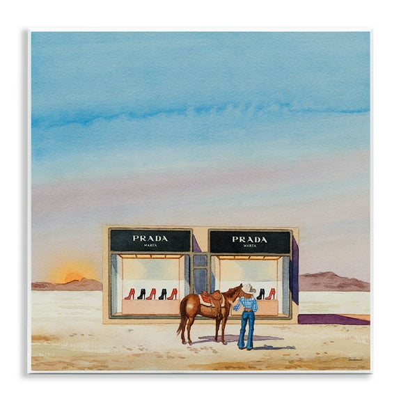 Stupell Industries Desert Shoe Store Fashion Painting Unframed Art Print Wall Art, 12 x 12