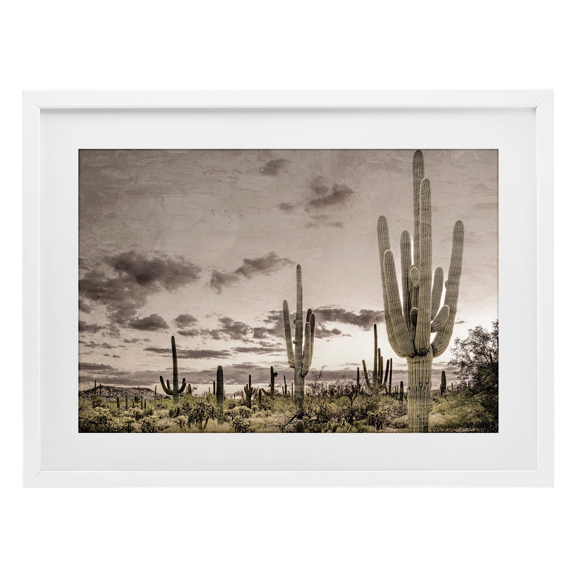 Stupell Industries Desert Sky Wilderness White Framed Print Under Glass, design by Kim Allen