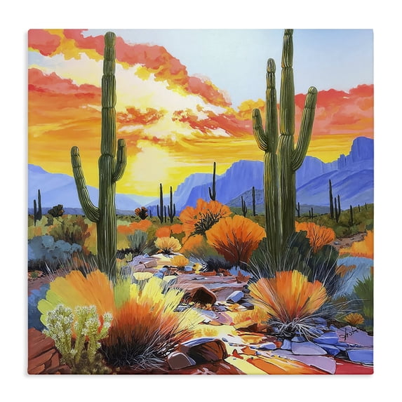 Stupell Industries Tropical Desert Splendor Cacti Canvas Art, 24 x 24, by John Jaster