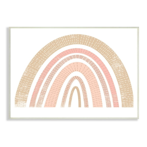Stupell Industries Desert Stripe Patterned Rainbow Arches Pink Brown Art for Kids Painting Unframed Art Print Wall Art, 10 x 15