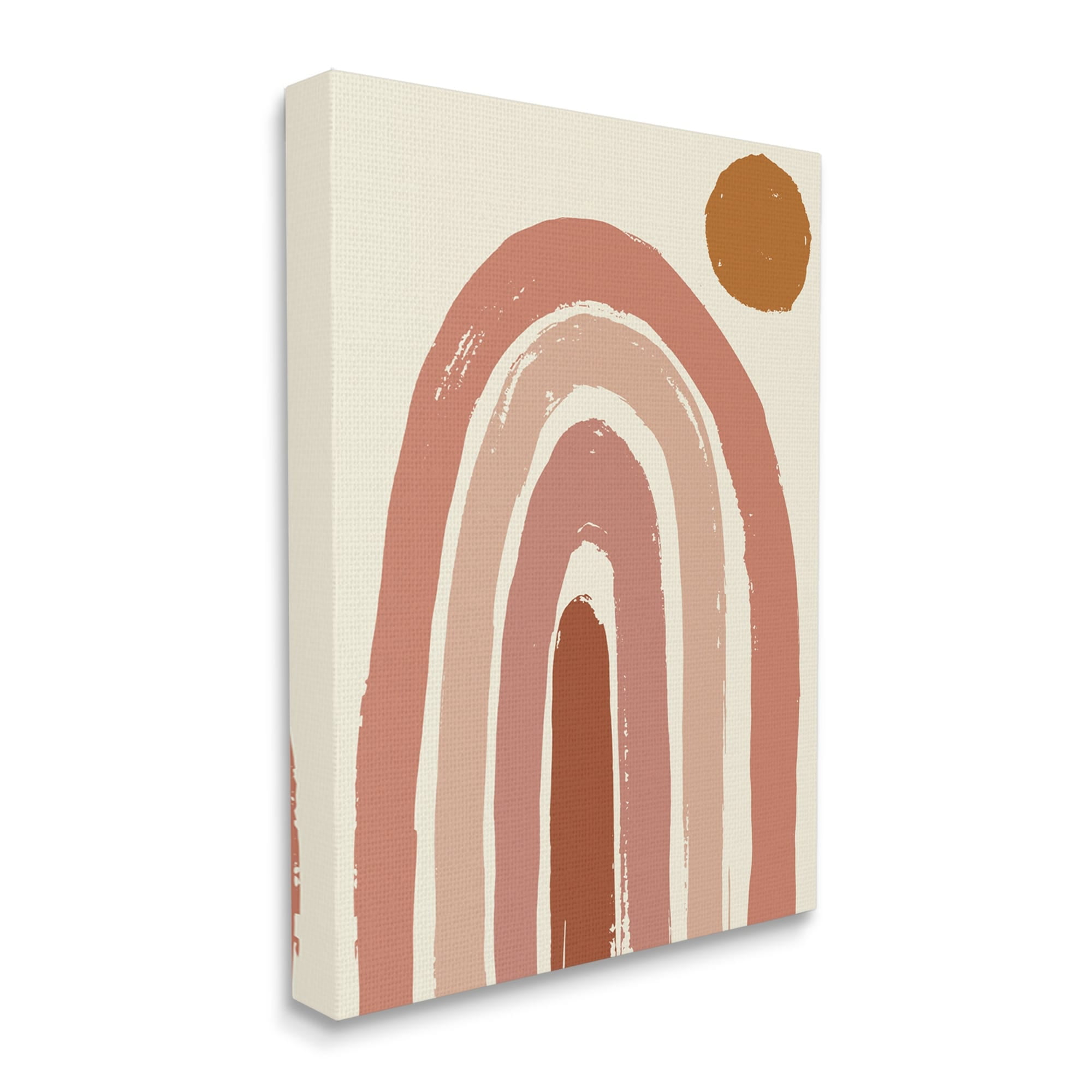 Stupell Industries Desert Sun Rainbow Landscape Soft Beige Sky,16 x 20,Designed by Jess Bruggink