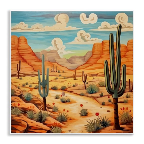 Stupell Industries Rustic Lodge Desert & Swirling Clouds Wall Plaque Art, 12 x 12, by Lazar Studio