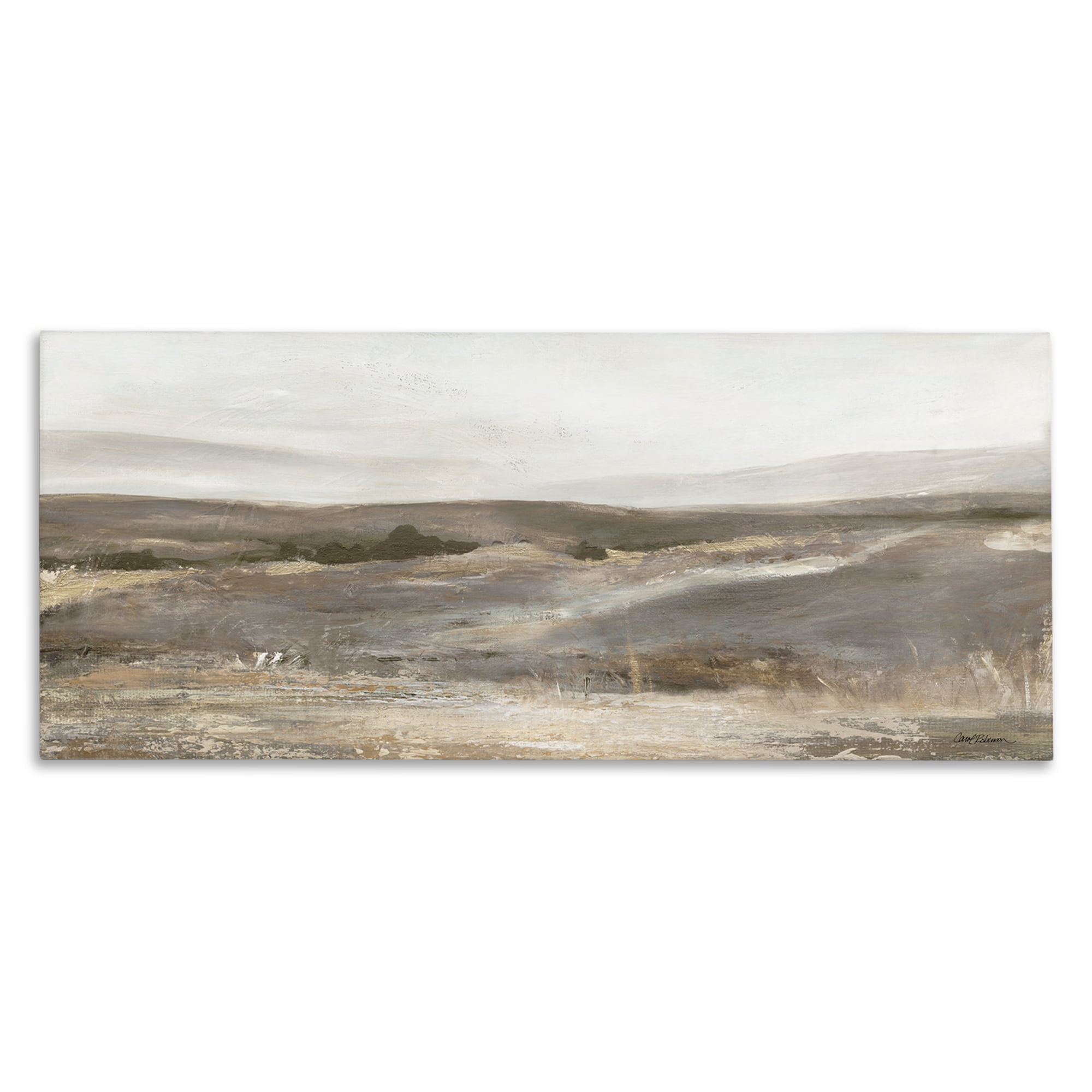 Stupell Industries Desert View Abstraction Landscape & Nature Painting Wrapped Canvas Art Print Wall Art, 48 x 20