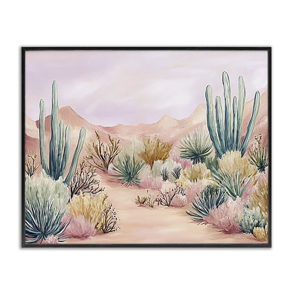 Stupell Industries Desert Wonderland Vegetation Black Framed Giclee Art design by Ramona Murdock, 11 x 14