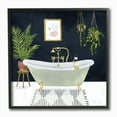thumbnail image 1 of Stupell Industries Designer Bathroom Blue Gold Design Framed Wall Art by Victoria Borges, 1 of 8