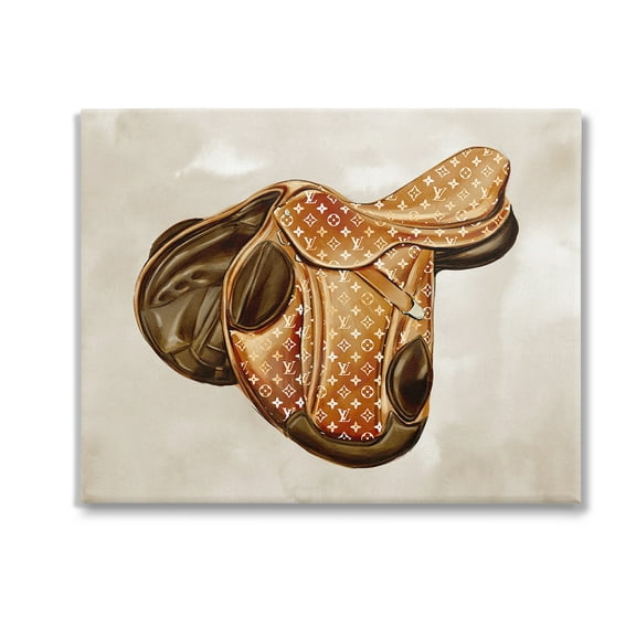 Stupell Industries Designer Horseback Saddle Beauty & Fashion Painting Gallery Wrapped Canvas Art Print Wall Art, 20 x 16
