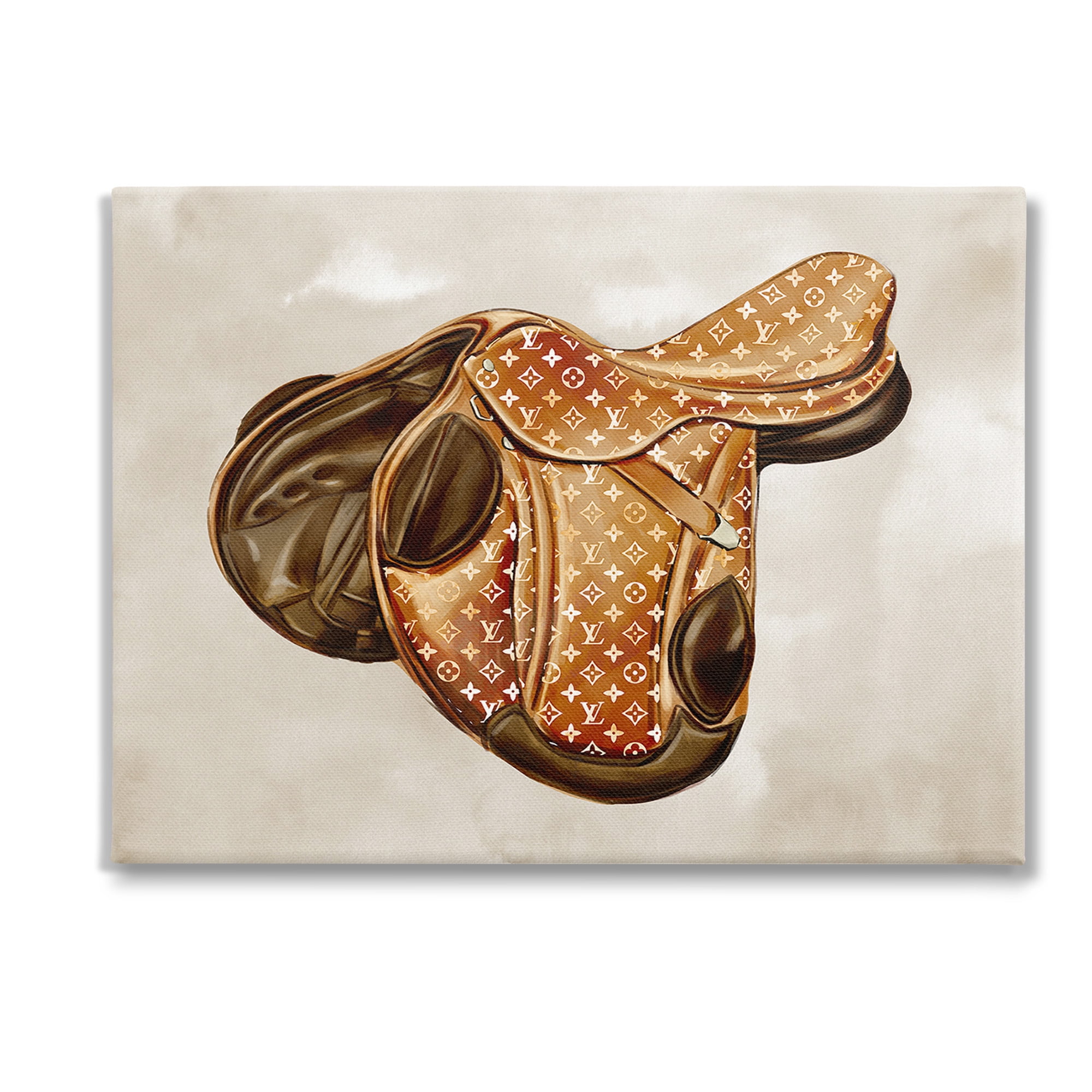 Stupell Industries Designer Horseback Saddle Beauty & Fashion Painting Gallery Wrapped Canvas Art Print Wall Art, 48 x 36