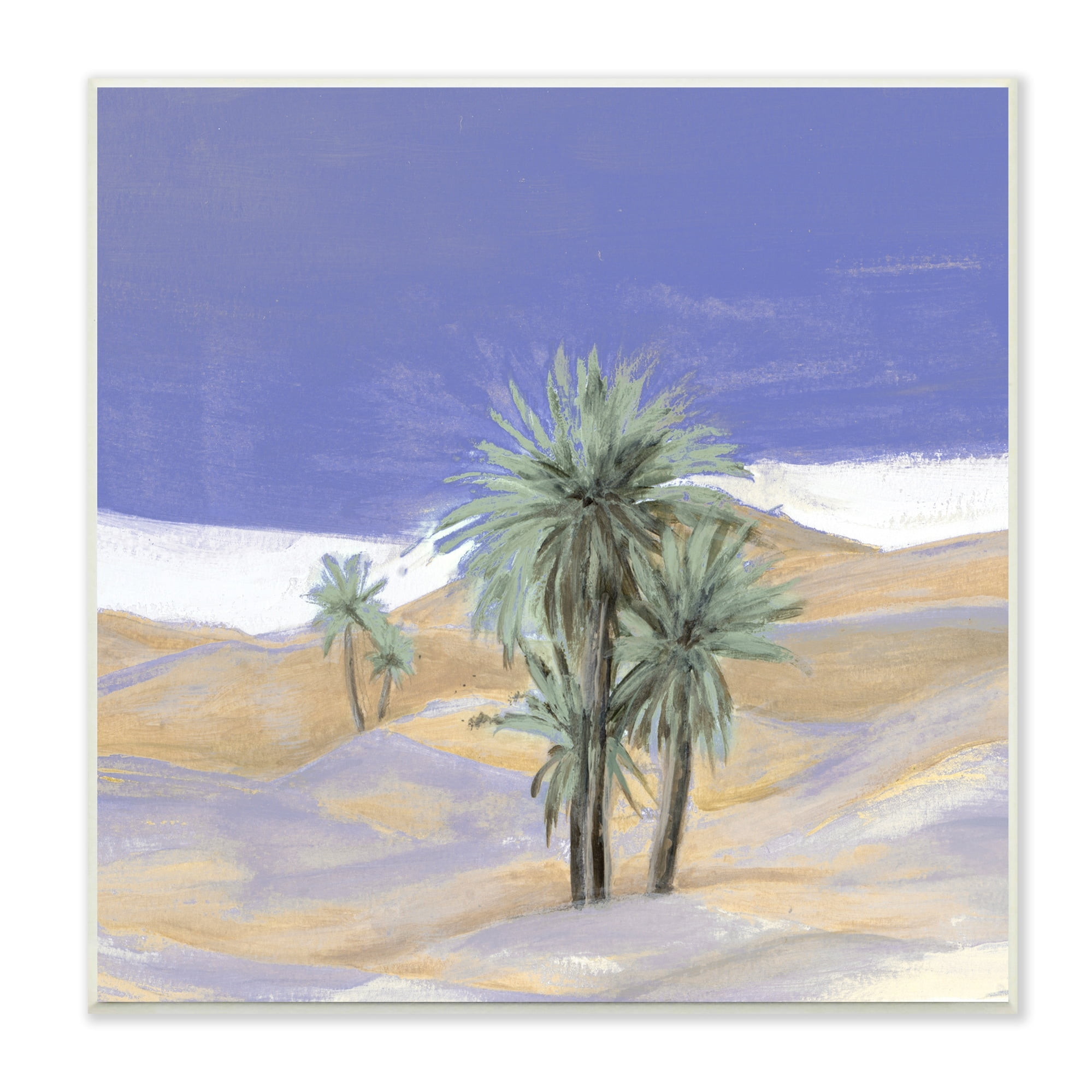 Stupell Industries Desolate Desert Sand Palm Trees Blue Sky , 12 x 12, Design by Patricia Pinto