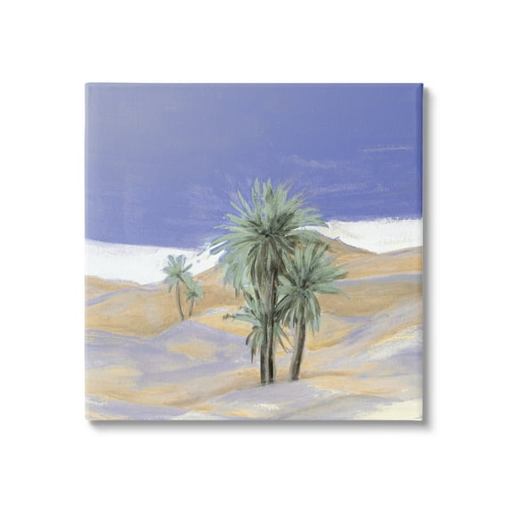 Stupell Industries Desolate Desert Sand Palm Trees Blue Sky , 30 x 30, Design by Patricia Pinto
