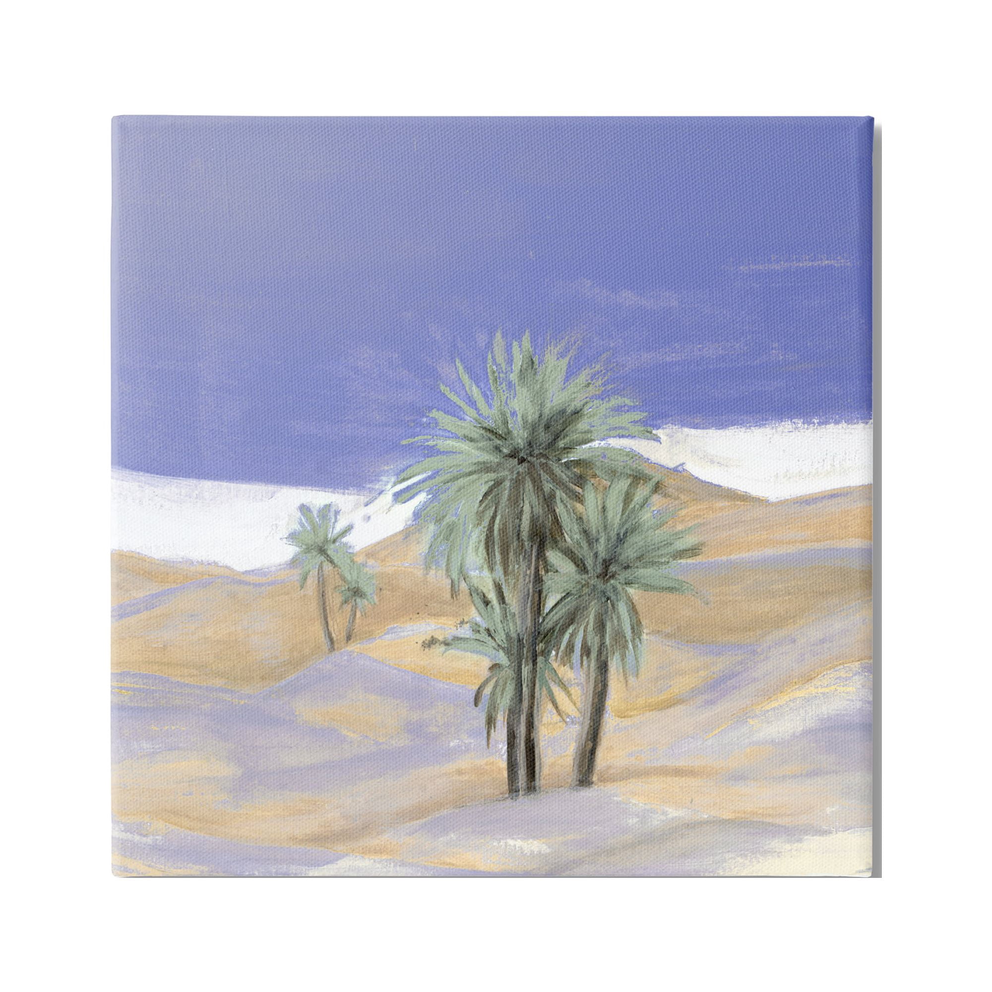 Stupell Industries Desolate Desert Sand Palm Trees Blue Sky , 30 x 30, Design by Patricia Pinto