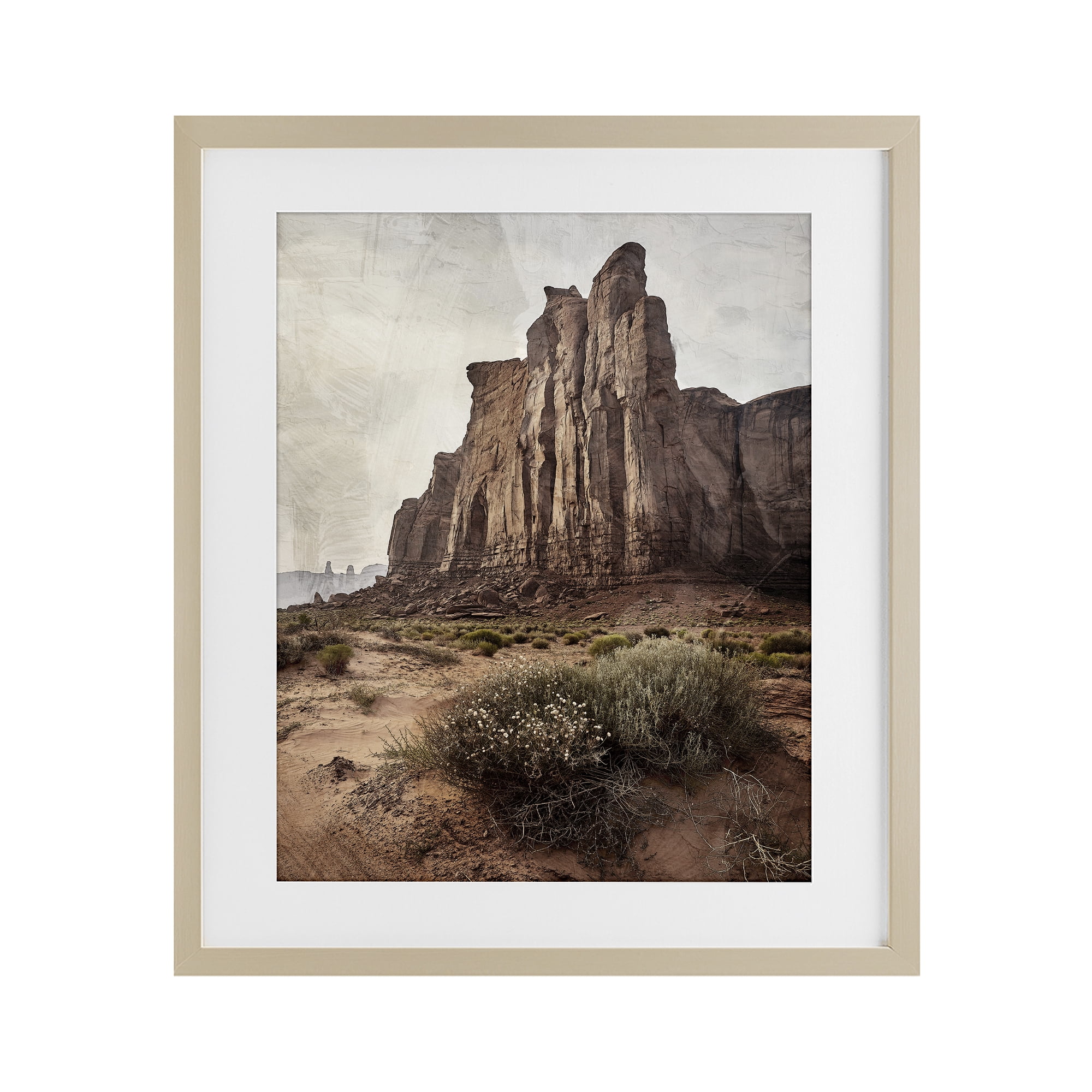 Stupell Industries Desolate Rock View Birch Framed Print Under Glass, design by Kim Allen