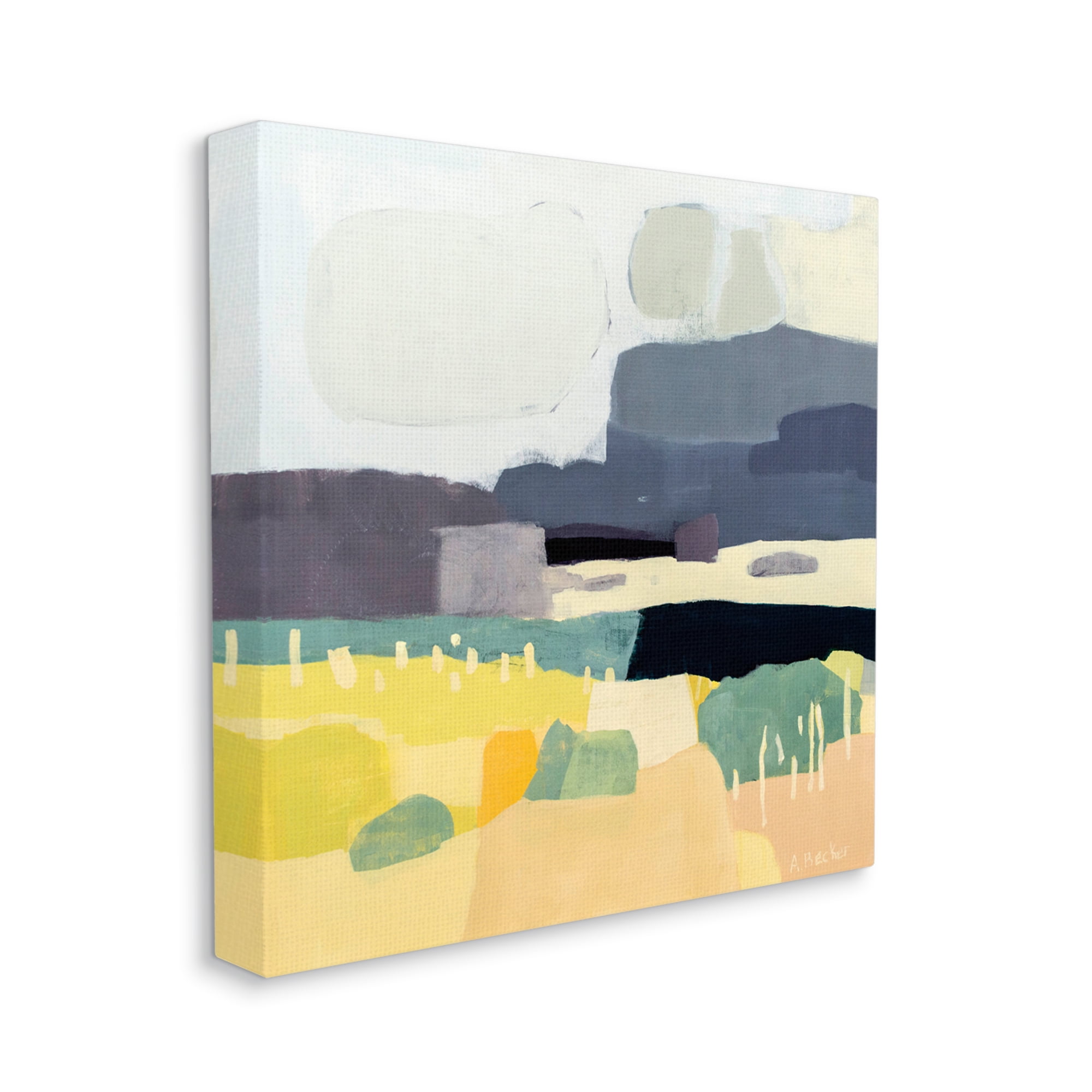 Stupell Industries Dessert Afternoon Landscape Expressive Abstract Canyon Canvas Wall Art, 24 x 24, Design by Anne Becker