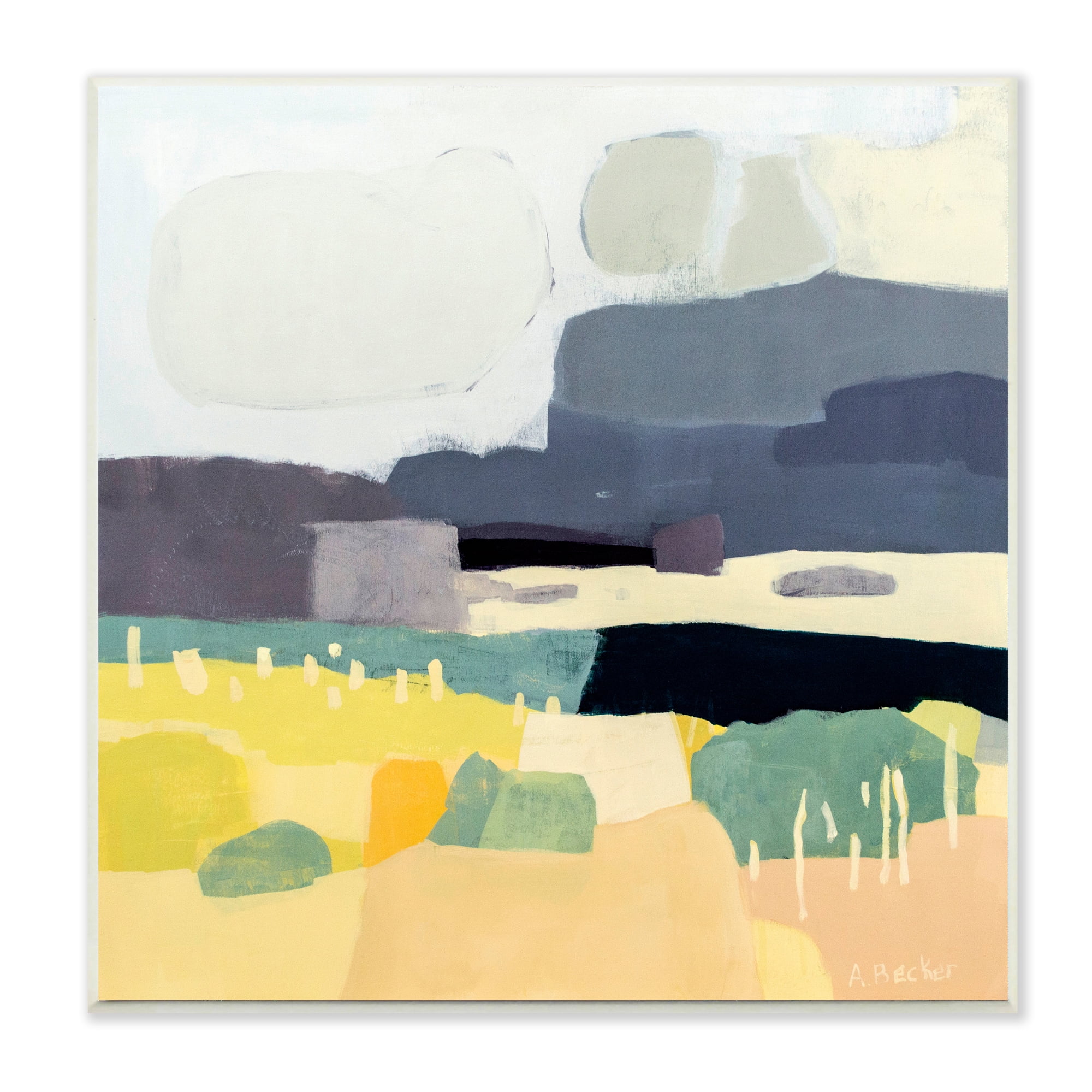 Stupell Industries Dessert Afternoon Landscape Expressive Abstract Canyon Wall Plaque, 12 x 12, Design by Anne Becker