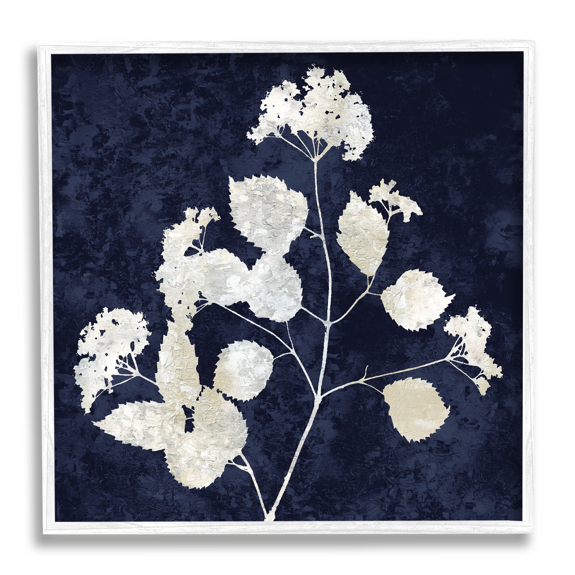 Stupell Industries Detailed Abstract Plant Leaves Shapes Modern Botanicals Graphic Art White Framed Art Print Wall Art, Design by Danielle Carson