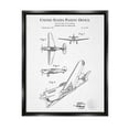 thumbnail image 1 of Stupell Industries Detailed Airplane Diagram Graphic Art Jet Black Floating Framed Canvas Print Wall Art, Design by Karl Hronek, 1 of 6