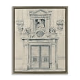 thumbnail image 1 of Stupell Industries Detailed Architecture Door Town & City Drawing Brown Floater Framed Art Print Wall Art, 25 x 31, 1 of 10