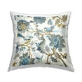 thumbnail image 1 of Stupell Industries Detailed Blue Floral Birds Pattern Printed Throw Pillow Design by Reneé Campbell, 1 of 6