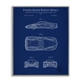 Stupell Industries Detailed Car Blueprint Transportation Painting Gray