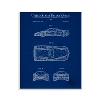 Stupell Industries Detailed Car Blueprint Transportation Painting Unframed Art Print Wall Art, 11 x 14