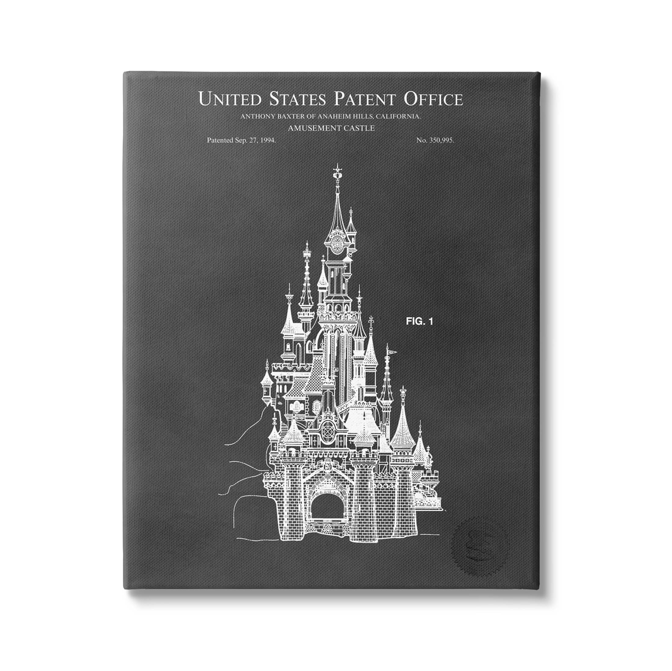 Stupell Industries Detailed Castle Diagram Chart Graphic Art Gallery Wrapped Canvas Print Wall Art, Design by Karl Hronek