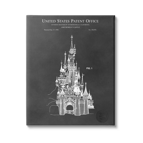 Stupell Industries Detailed Castle Diagram Chart Graphic Art Gallery Wrapped Canvas Print Wall Art, Design by Karl Hronek
