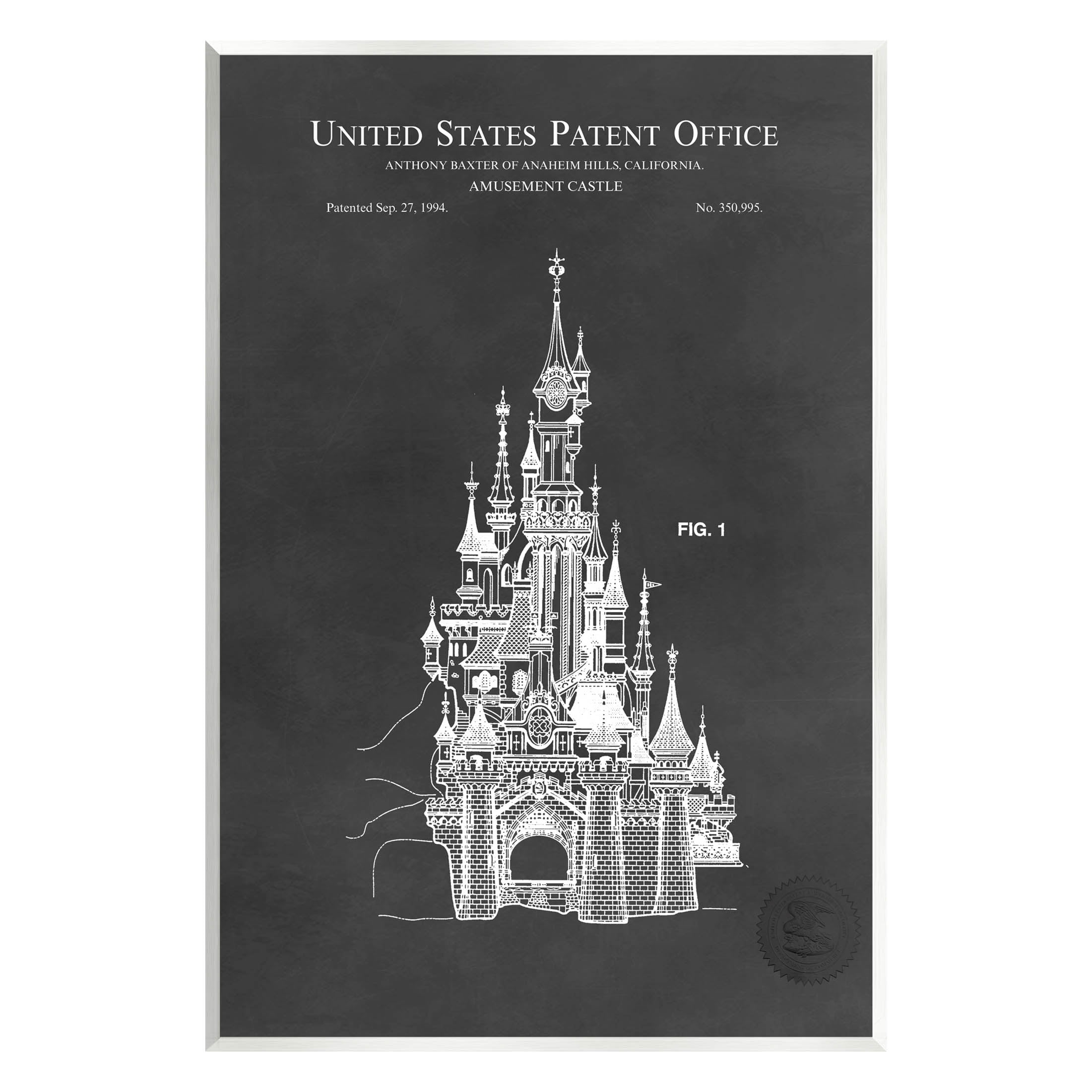 Stupell Industries Detailed Castle Diagram Chart Graphic Art Unframed Art Print Wall Art, Design by Karl Hronek