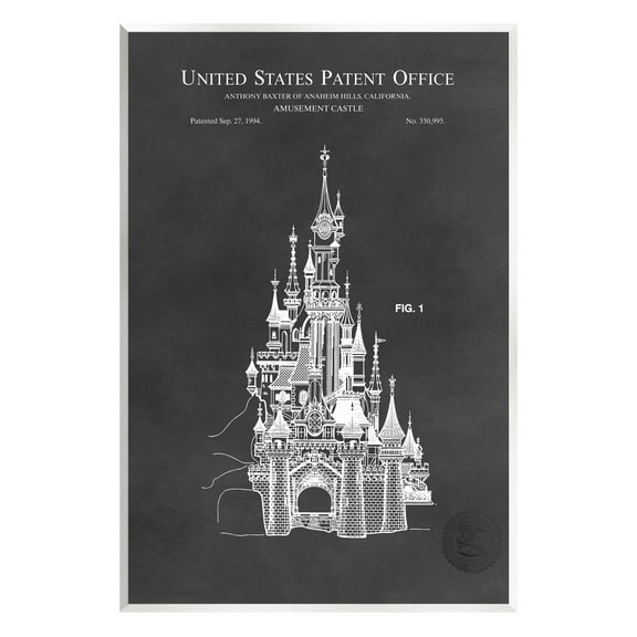 Stupell Industries Detailed Castle Diagram Chart Graphic Art Unframed Art Print Wall Art, Design by Karl Hronek