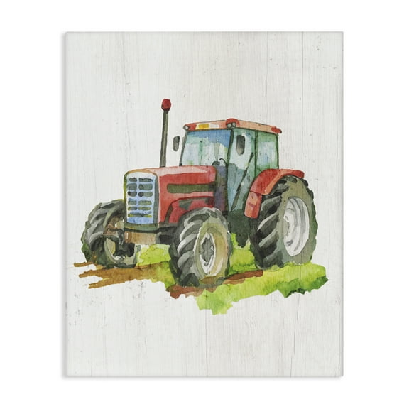 Stupell Industries Detailed Country Tractor Transportation Painting Gallery Wrapped Canvas Art Print Wall Art, 16 x 20