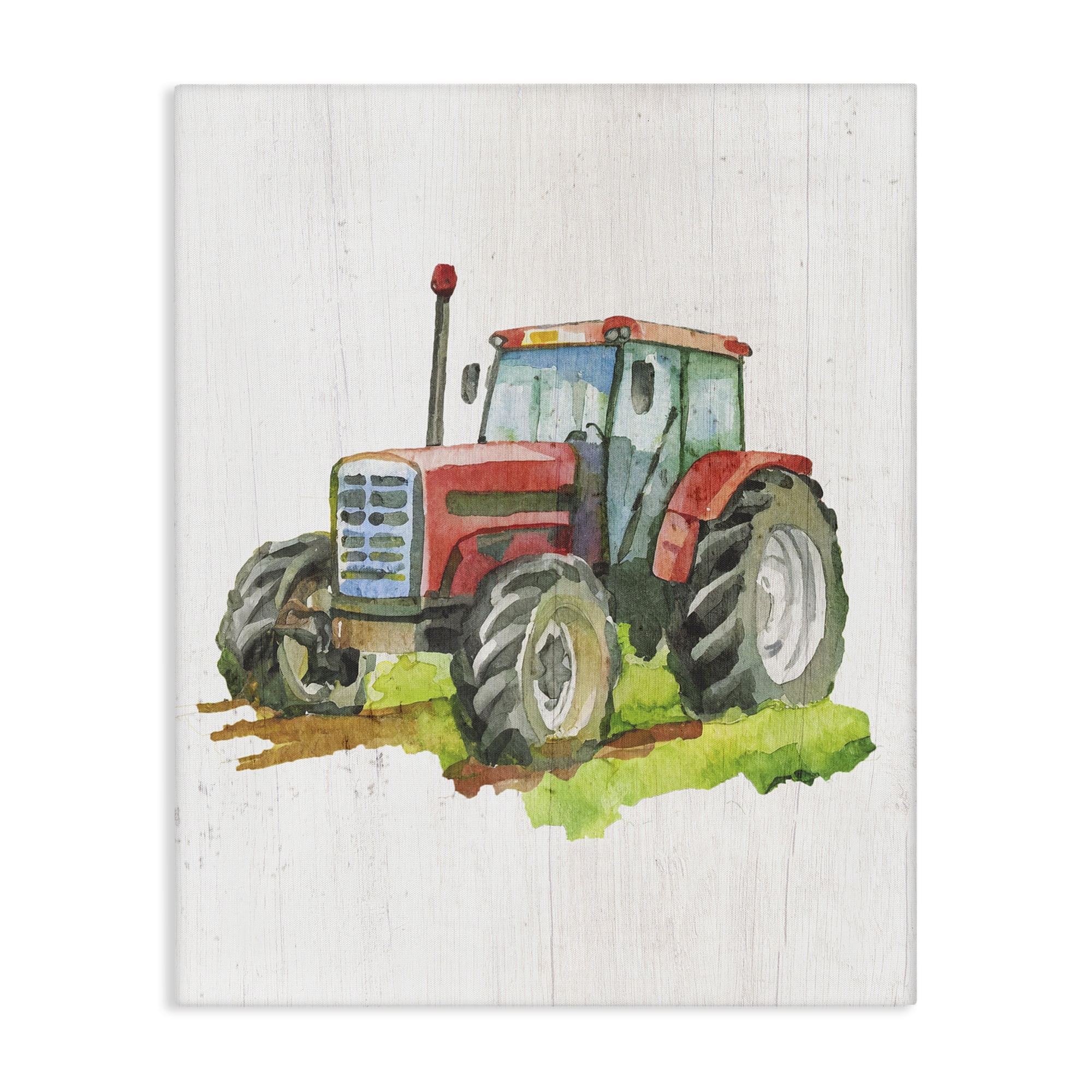 Stupell Industries Detailed Country Tractor Transportation Painting Gallery Wrapped Canvas Art Print Wall Art, 36 x 48