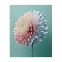 Stupell Industries Detailed Dahlia on Blue Plants & Flowers Photography Wrapped Canvas Art Print Wall Art, 16 x 20