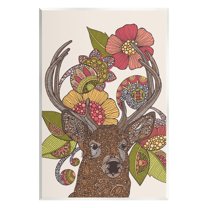 Stupell Industries Detailed Deer Wild Floral Blossoms Mandala Fractals Graphic Art Unframed Art Print Wall Art, Design by Valentina Harper