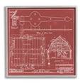 thumbnail image 1 of Stupell Industries Detailed Diagram Blueprint Old Barn Floor Plan , 17 x 17, Design by Annie Warren, 1 of 5