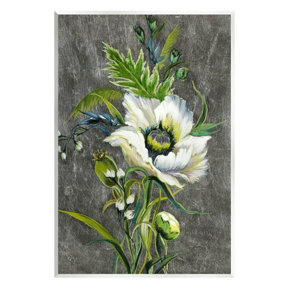 Stupell Industries Detailed Flower Buds Bloom Graphic Art Unframed Art Print Wall Art, Design by Liz Jardine
