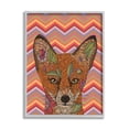 thumbnail image 1 of Stupell Industries Detailed Fox Retro Zig Zag Pattern Mandala Fractals Graphic Art Gray Framed Art Print Wall Art, Design by Valentina Harper, 1 of 7
