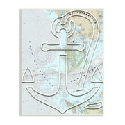 Stupell Industries Detailed Map Tampa Bay Florida Anchor Symbol , 10 x 15, Design by Lil' Rue