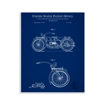 Stupell Industries Detailed Motorcycle Blueprint Transportation Painting Unframed Art Print Wall Art, 11 x 14