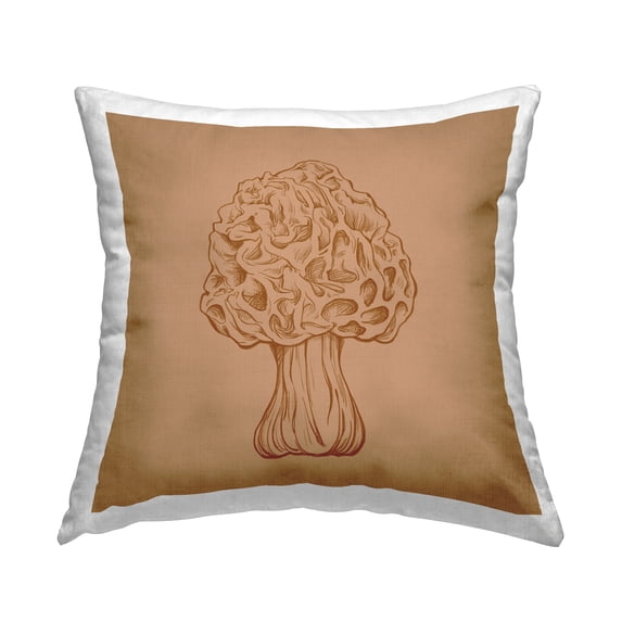 Stupell Industries Detailed Mushroom Botanical Forest Vegetation Design by Ziwei Li Throw Pillow