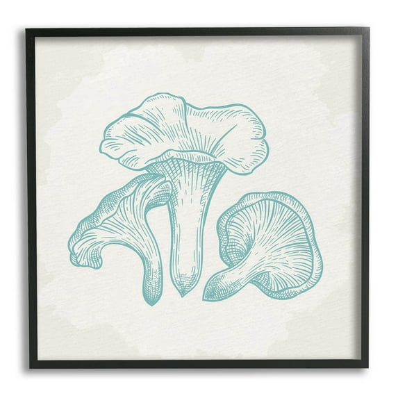 Stupell Industries Detailed Mushroom Specimen Botanicals Graphic Art Black Framed Art Print Wall Art, Design by Kim Allen
