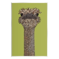 Stupell Industries Detailed Ostrich Bird Floral Petal Fractal Shapes Graphic Art Unframed Art Print Wall Art, Design by Valentina Harper