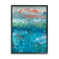 thumbnail image 1 of Stupell Industries Detailed Paint Stroke Overlays Deep Blue Red Accent Painting Black Framed Art Print Wall Art, Design by Jeff Iorillo, 1 of 5